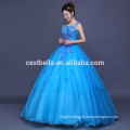 2017 organza robes vestidos de quinceanera robes de bal western Robes de cocktail bleues